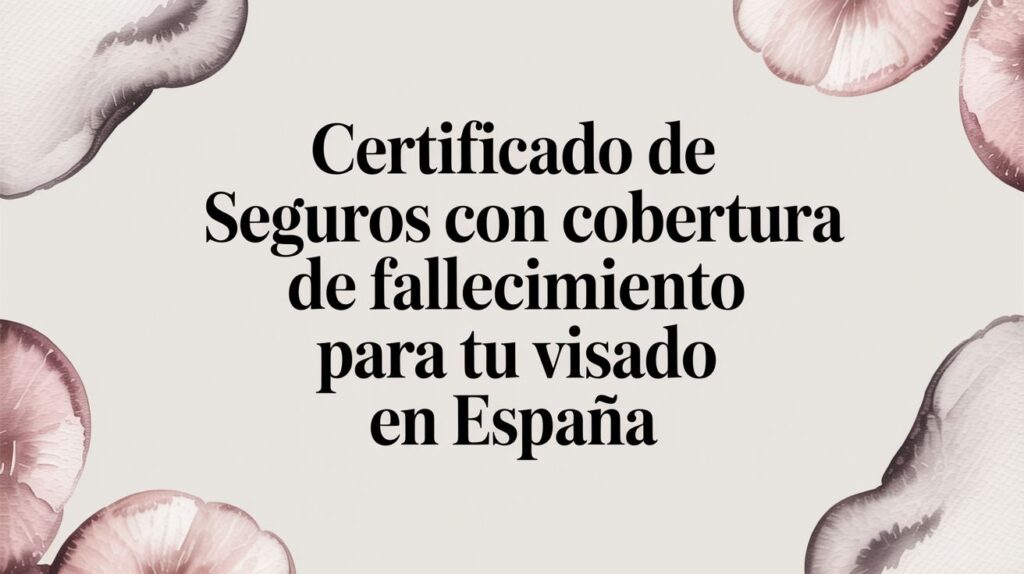 Certificado de seguros con cobertura de fallecimiento para tu visado en España 39 ASISA - International student Certificado de seguros con cobertura de fallecimiento para tu visado en España