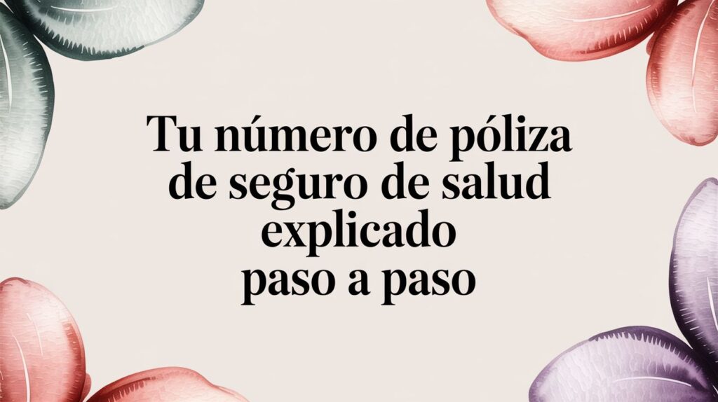 Tu número de póliza de seguro de salud explicado paso a paso 20 ASISA - International student Tu número de póliza de seguro de salud explicado paso a paso